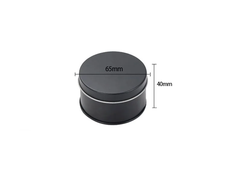 65 * 40mm Metal Circular Tin Box Paper Clip Sports Bracelet Watch Small  Medium-Sized Storage Can Frosted Headphone Box Packing