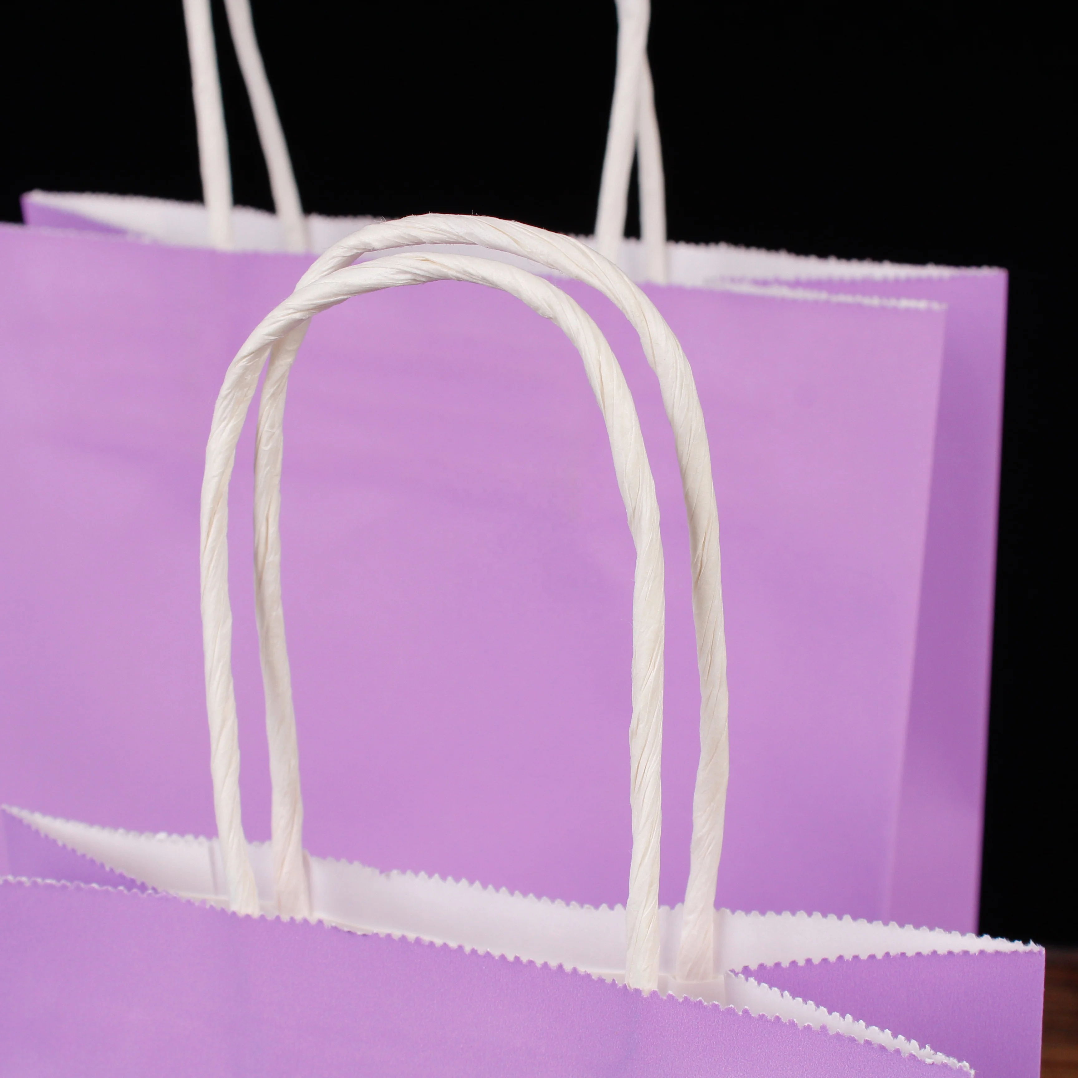 China Supply Festival Gift Packaging Birthday Party Shopping Tote Bag Customizable Pink Kraft Shopper Bag Paper With Handle