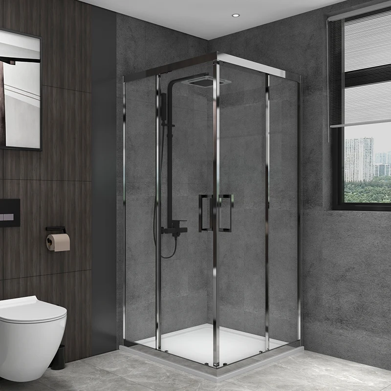 6 мм Стеклянная толщина квадратная Раздвижная стеклянная душевая комната ванная кабина