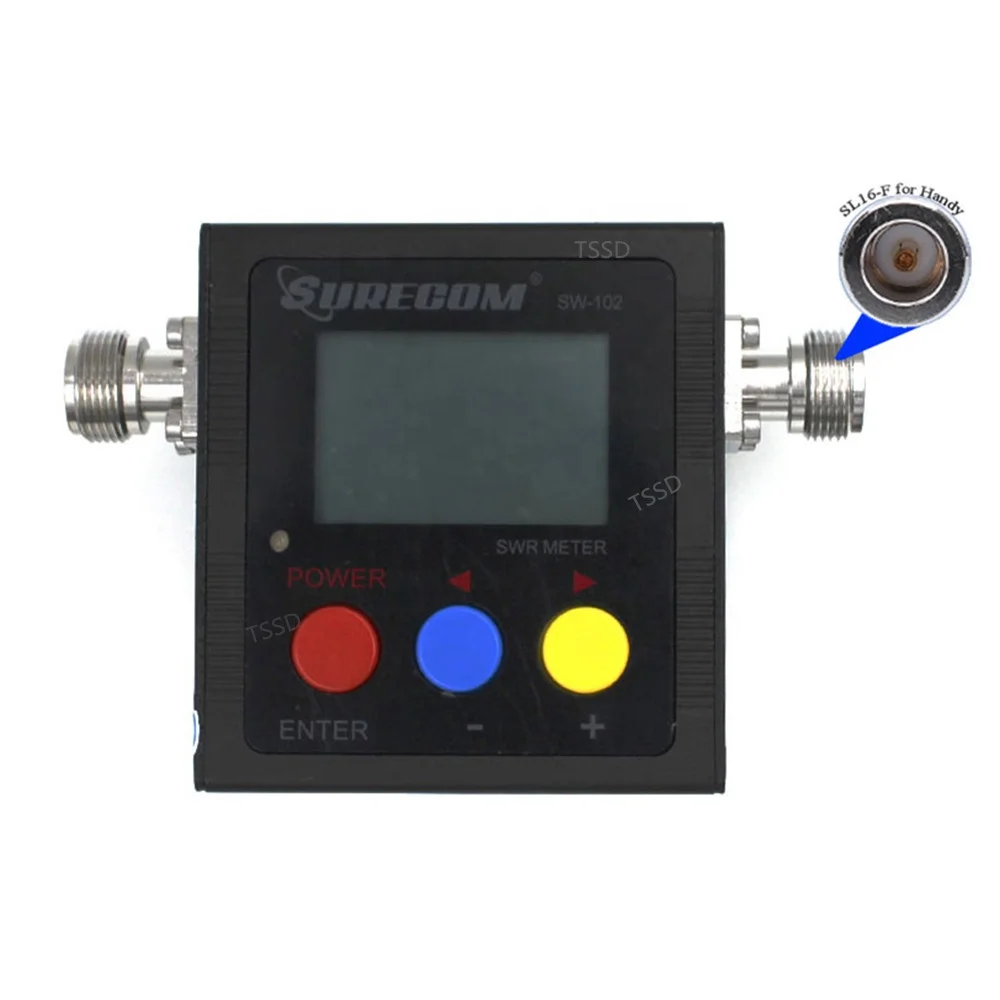 SURECOM SW-102 VHF UHF 126-525 МГц цифровой усилитель мощности & измеритель коэффициента стоячей воды 120W N-J