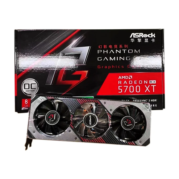 
Good Price stock mining gpu Graphic Cards ASRock 5700xt 55mh/s Radeon RX 5700 XT GPU 