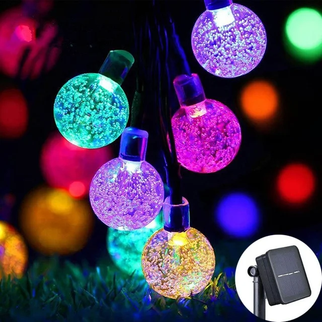 Outdoor Waterproof Holiday Lighting Environmental Protection And Safety Solar Led String Lights For Garden Decoration