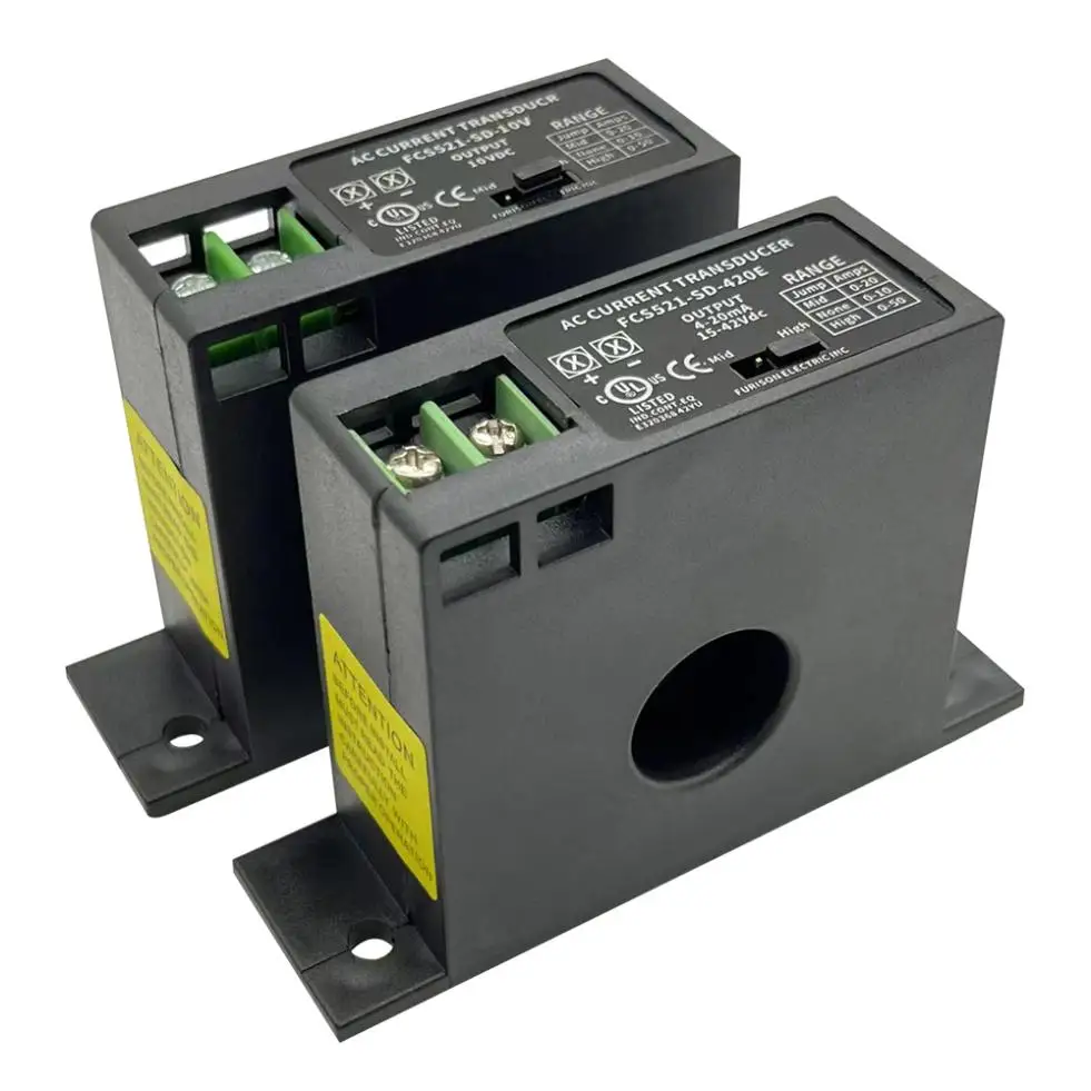 AC Current Transducer,single phase ac current transducer din rail hall effect current sensor analog signal 4-20mA output