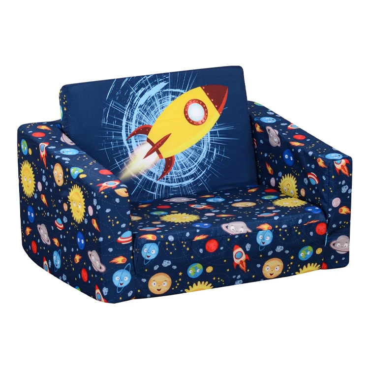 Comfortable Preschool  2 in 1 Flip Open Foam Sofa Baby Soft Chair