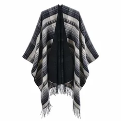 2023 Professional Manufacturer Custom Womens Autumn Winter Knitted Wool Cashmere Poncho