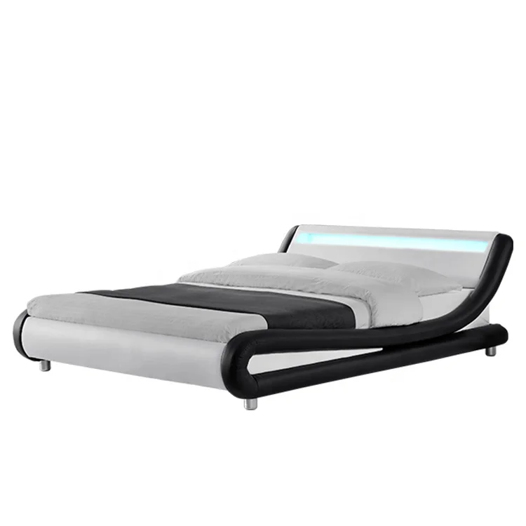 Willsoon furniture 1140-1 Design PU Synthetic Leather Double/Queen/King Size Bed with LED Light