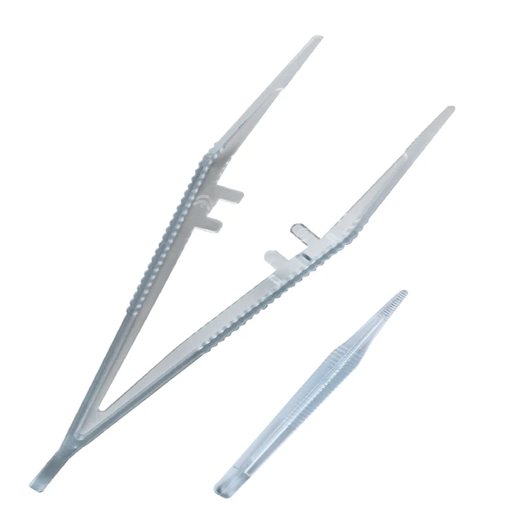 Disposable plastic forceps  Medical tweezers name Medical dressing forceps