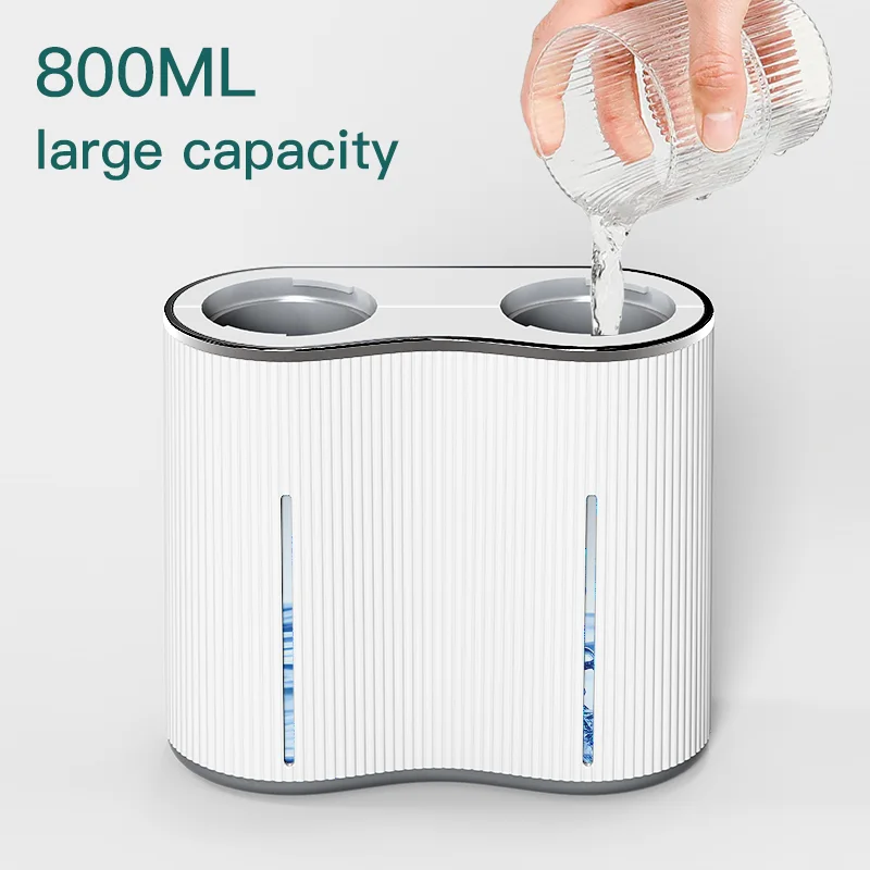 New Design Rechargeable Double Head Wall-mounted Hotel Bathroom Hand Sanitizer Shampoo Dispenser Automatic Soap Dispenser