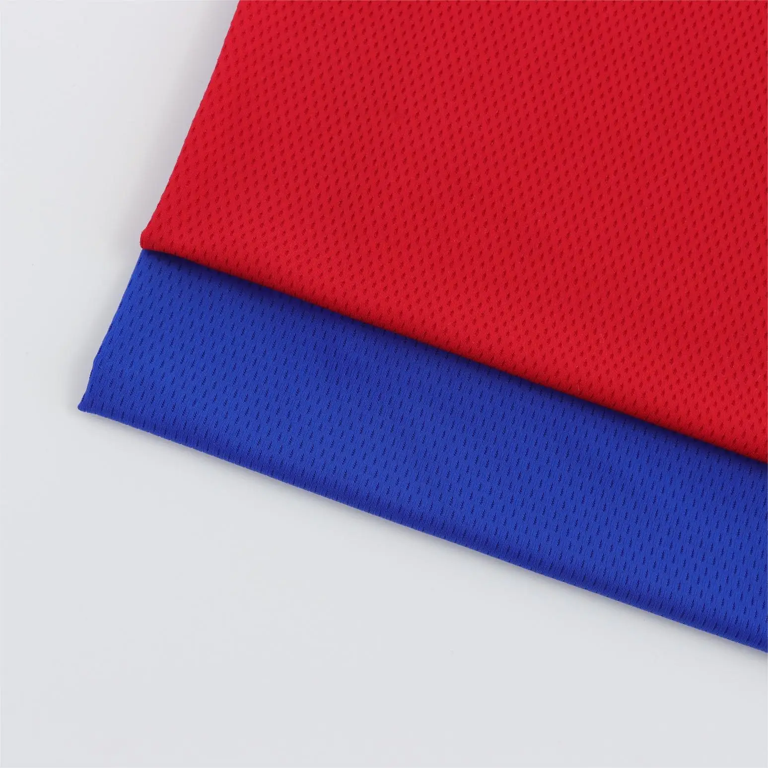 High Elastic Eyelet 160gsm Mesh 95%Nylon 5%Spandex Stretch Knit Jacquard Fabric for Sports T-Shirts and Pants