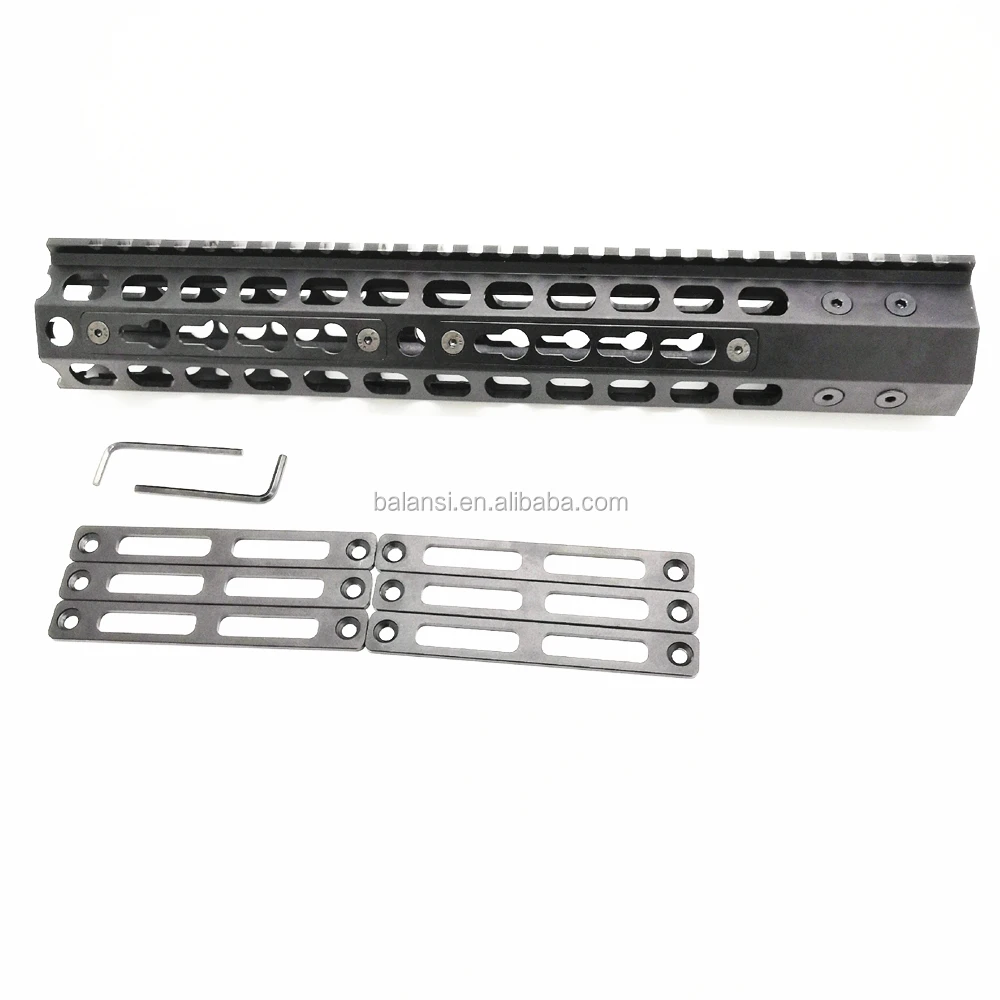 
12 inch tactical ar15 .223 5.56 mlok keymod compatibele handguard Free Float Slim ar 15 Handguard Quad Rail steel Nut for M4 M16 