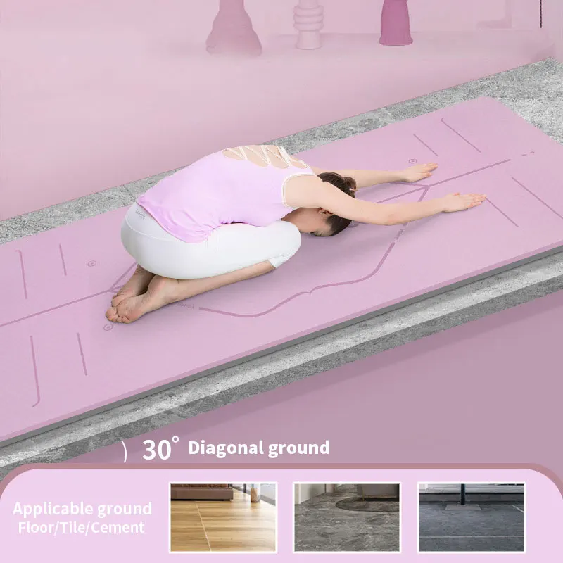 Custom Eco-Friendly Thick Yoga Mat Anti-Slip Natural Rubber Arch Design Oval Curve TPE Recycled Fabric Exercise Mats for