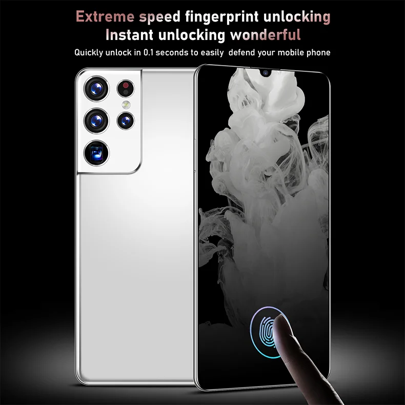 6.8 inch 4G Smartphone 12gb+512gb Full Screen Finger face Unclock Cell phone Mobile Phone