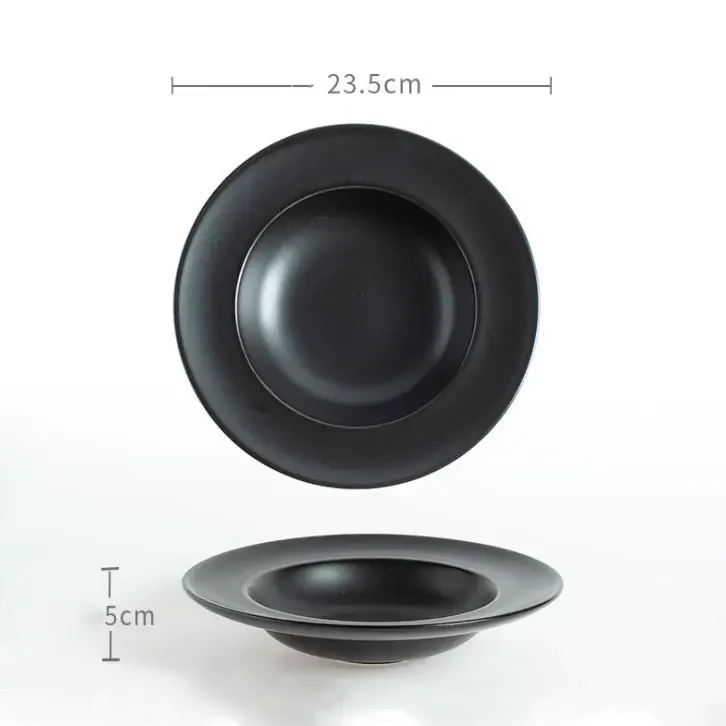 Custom straw hat plate Nordic creative deep plates wedding dinner tableware ceramic porcelain soup plate