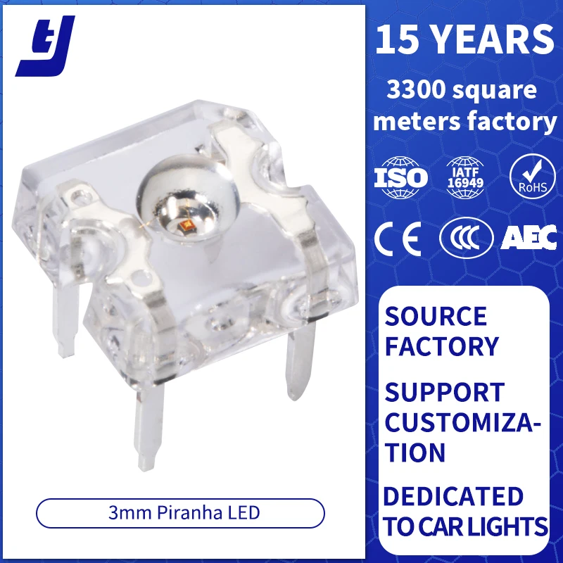 Factory sale led diodes 99% gold wire 3mm super flux led