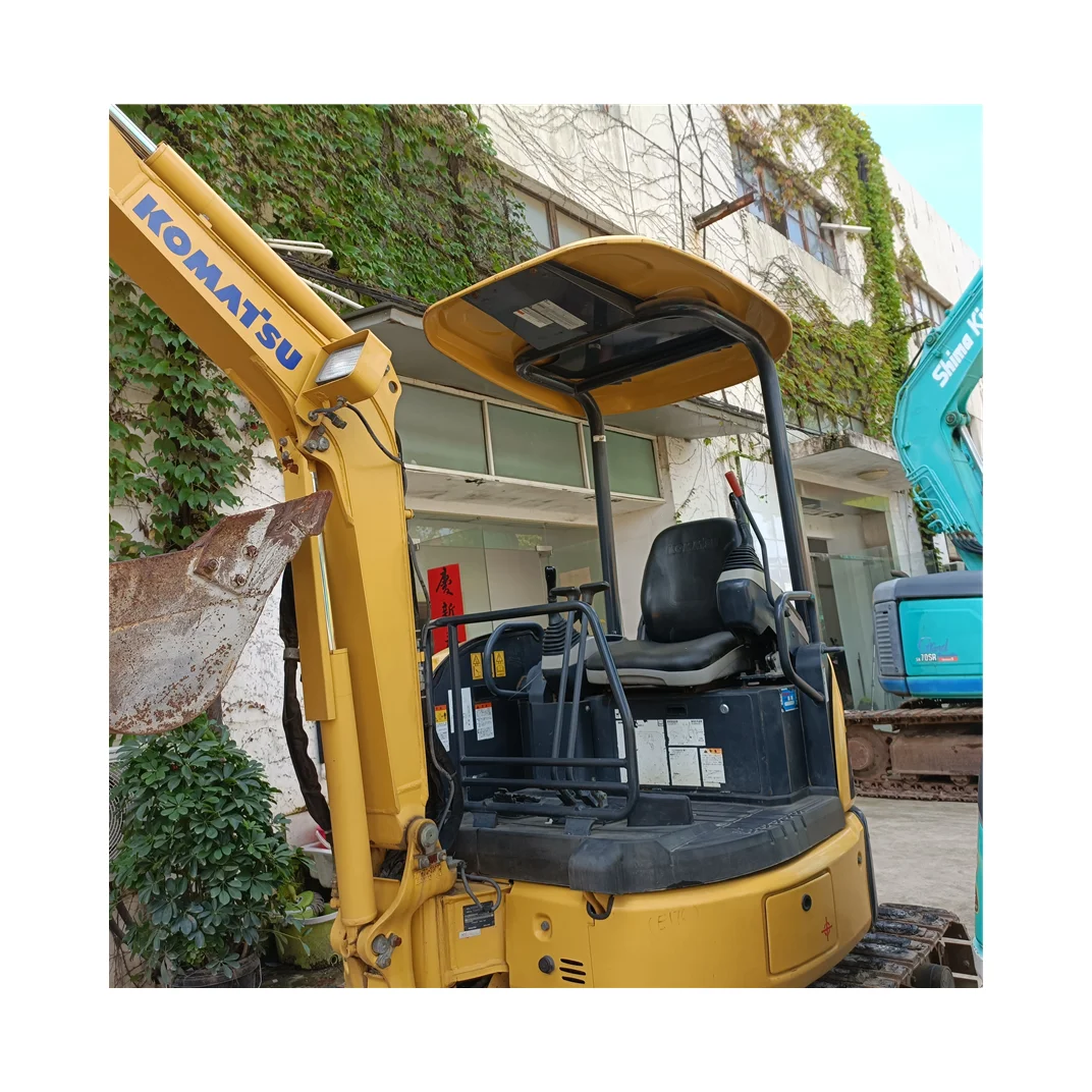 Used small mini hydraulic excavator Komatsu PC20MR-3 2T tracked excavator digger PC20 easy operation for narrow and small space