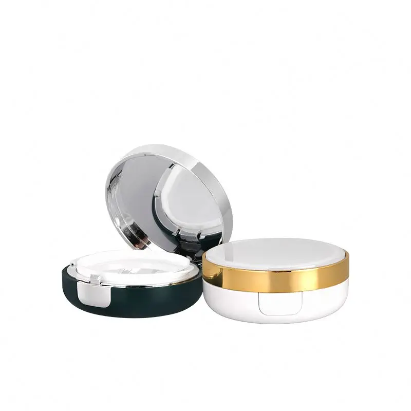 Fabric Cover Empty Cosmetic Foundation Air Cushion Compact Powder Case With Puff Mirror