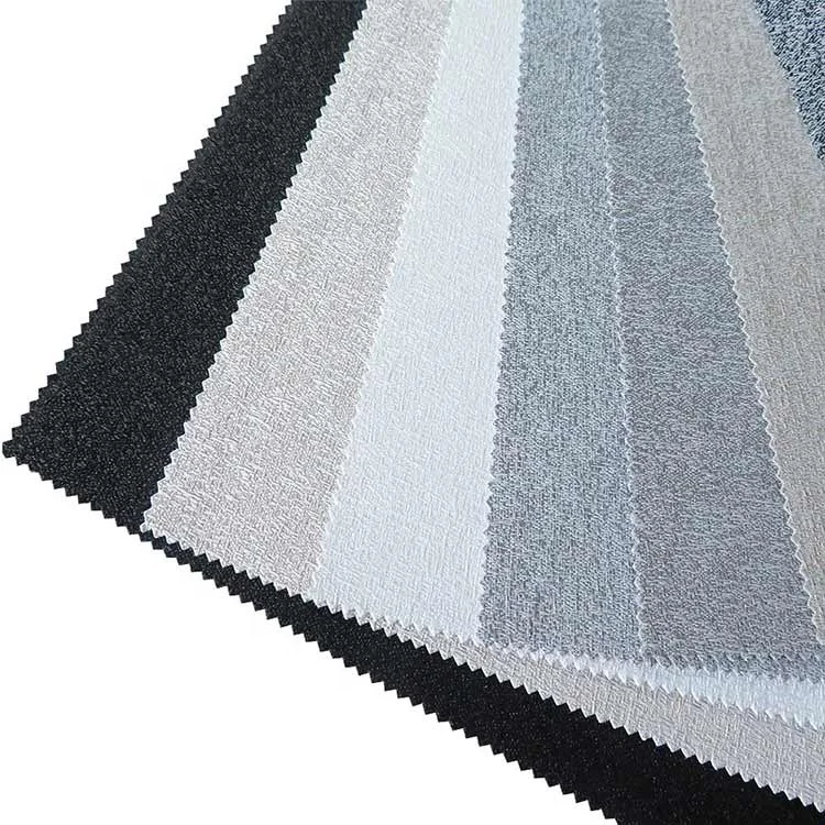 High Quality Waterproof Fireproof Colorfast Soft Polyester Fiber Smooth Vertical 100% Blackout Roller Blinds Fabric