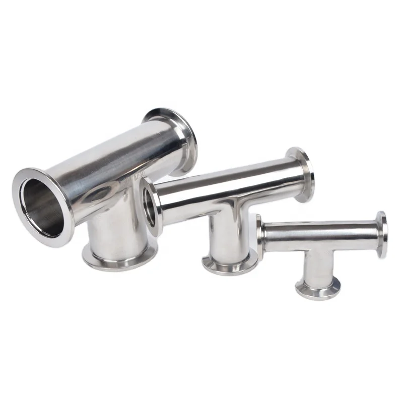 ISO-KF KF16 KF25 KF40 KF50 Flange Equal TEE Fitting 3 Ways Vacuum 304 Stainless Steel