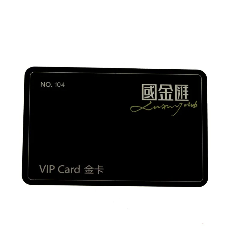 Custom wholesale stainless steel square shape metal VIP card