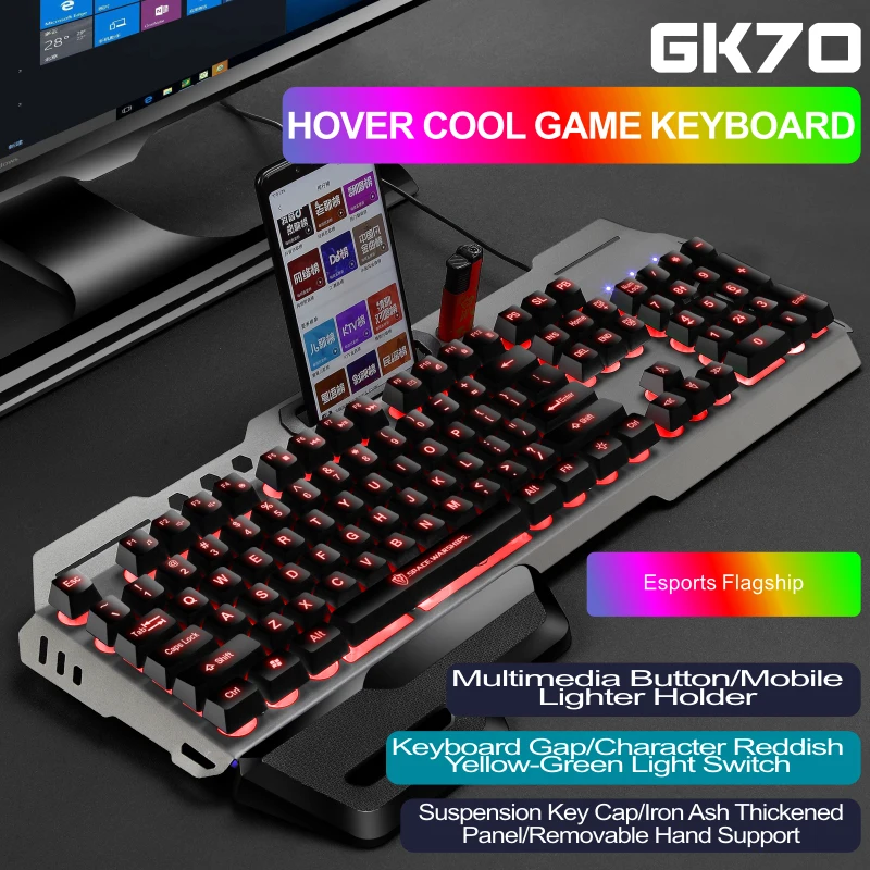 2023 hot Usb Sem Fio Rgb De Laptop Teclado Para Tablet Y E Gamer Kit Wireless Gaming Ergonomic Keyboard and Mouse Combos Set