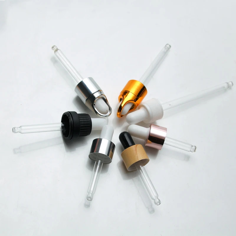 fancy 10 ml thick bottom bamboo glass designer perfume serum essential oil sample bottle gold with dropper 30 ml