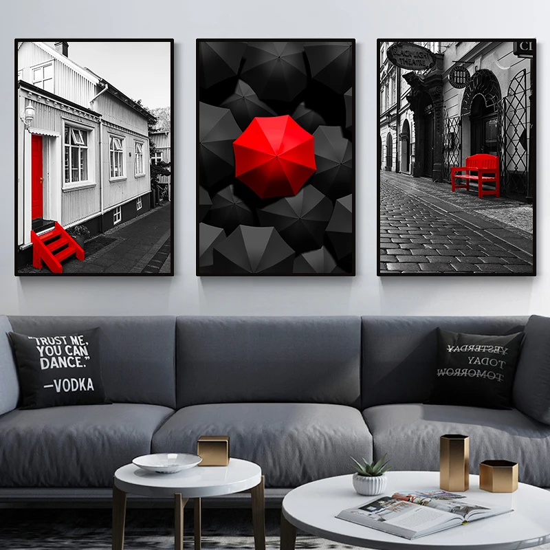 New Eco-Friendly material PET printed soundproof  wall art   decorative oil building  painting for living room wall  by numbers