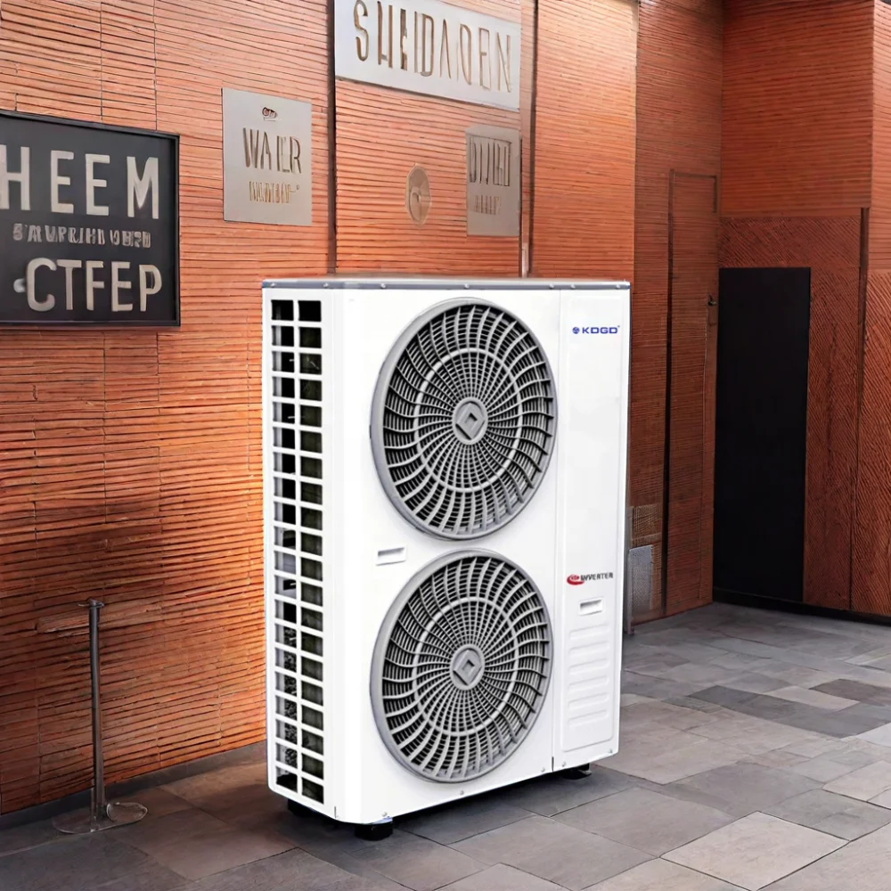 Italian monoblock  water heater air to water heat pumps for hydronic heating cooling with hot water preparation for cold weather