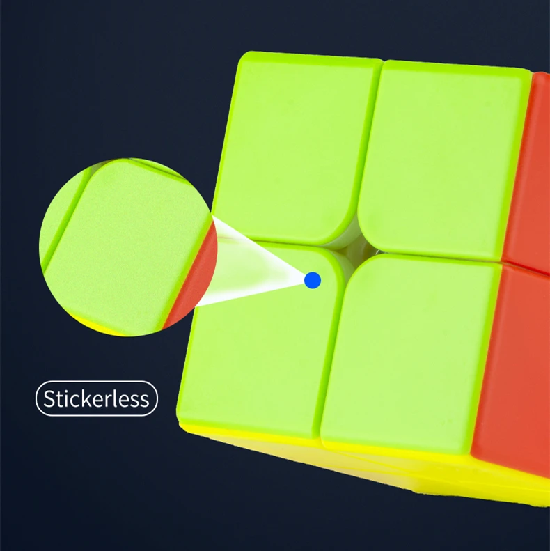 Magic-Cube Colorful Stickerless Speed 2X2 Cube Anti-stress 2X2X2 Learning&Educational Puzzle Cubes Toys