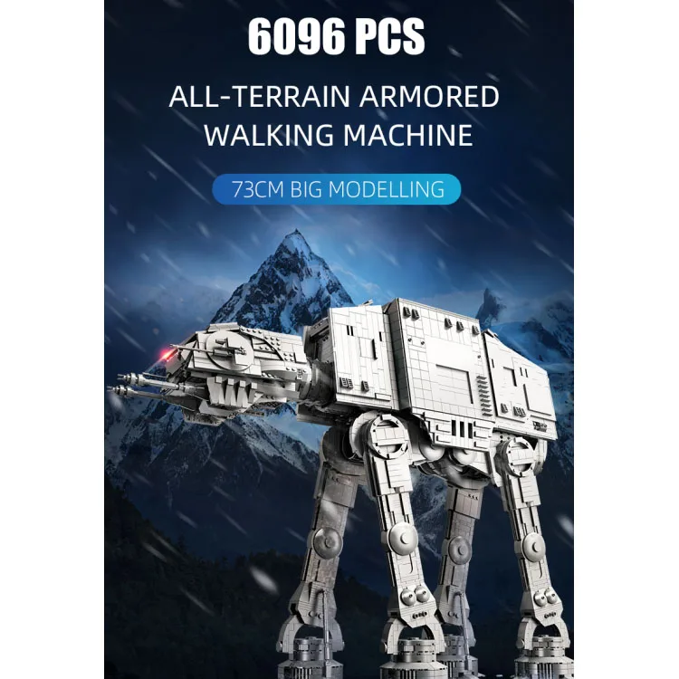 6096 PCS Large AT-AT Walker Model Compatible 75313 Building Blocks Bricks Toys for Boys Birthday Gifts