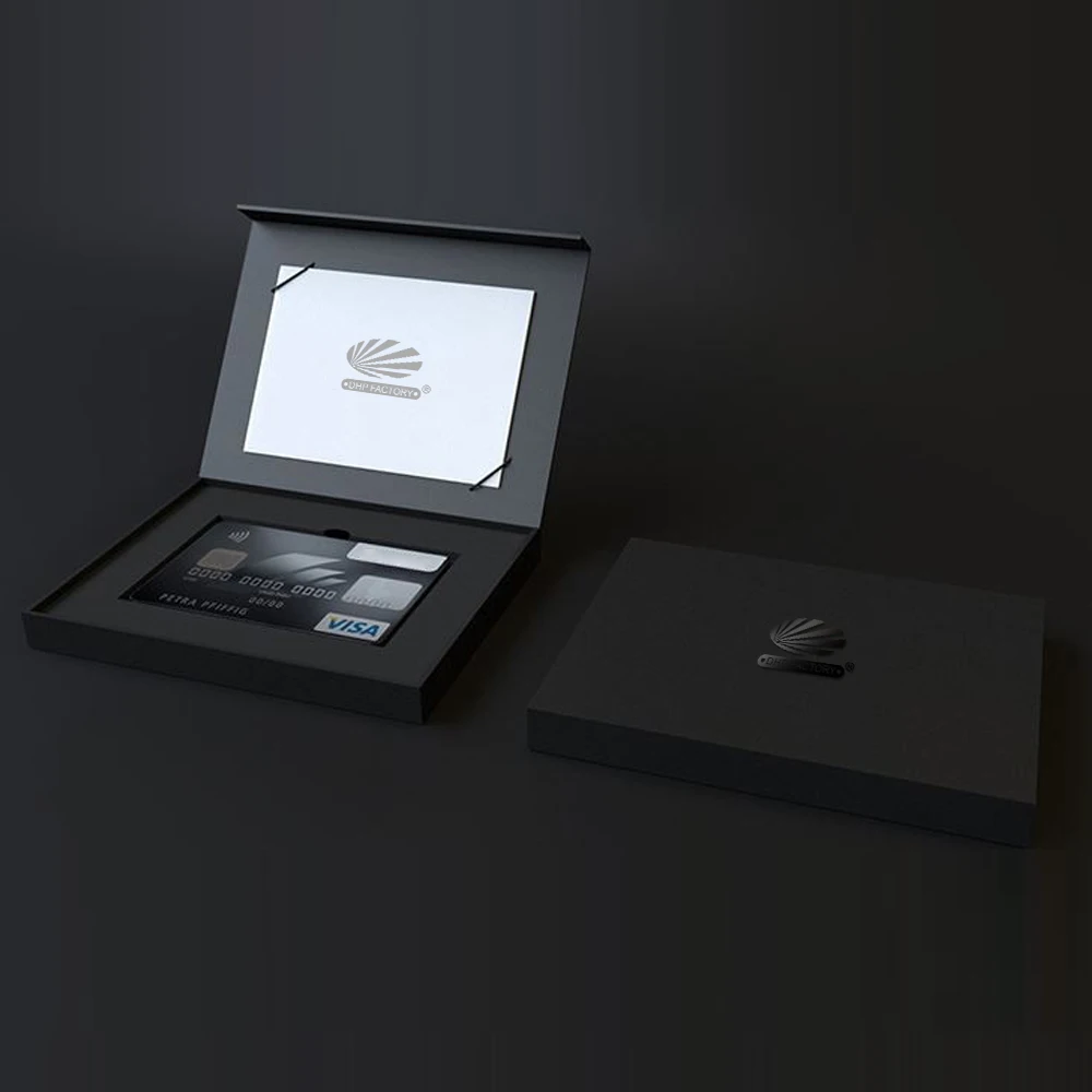 Custom Magnetic Packaging Paper Rigid Fold Cardboard Luxury Vip Credit Business Card Holder Packaging Gift Box For Credit Card