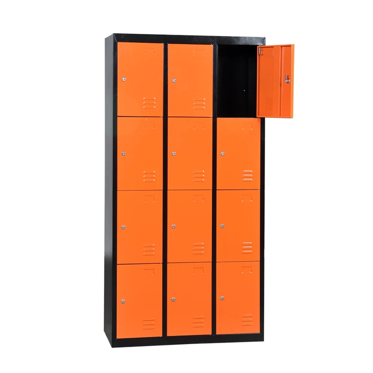 Metal Locker Cubby Locker  12 Door Steel Clothes Storage School Gym Locker