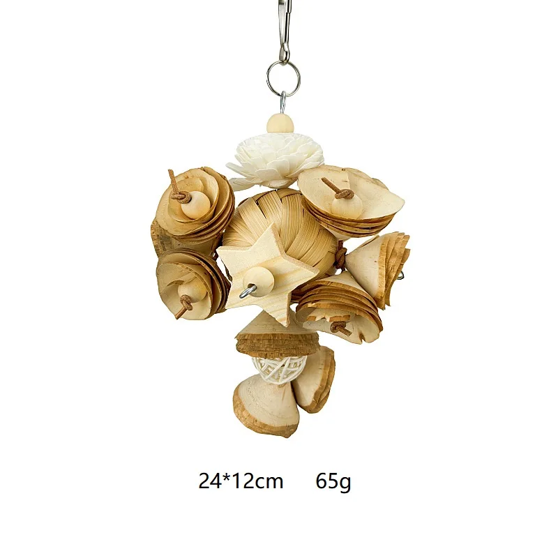 Bird Toys Natural Sola Balls Soft Chew Shred Foraging Toy for Parrot Parrotlet Budgie Finch Macaw