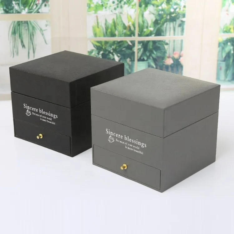 luxury design jewelry gift small wooden gift box