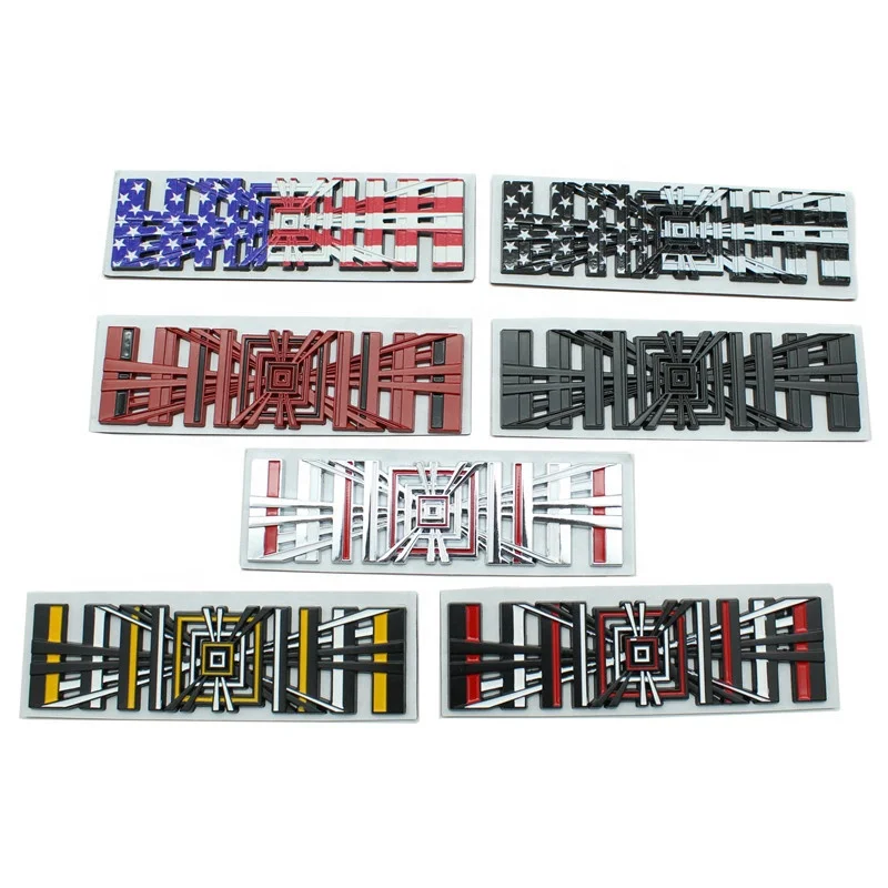 Car Accessories Aluminum Alloy 3D Plaid Exterior Rear Trunk Sticker Modified Decorative Stickers For Tesla Model 3 Y S X