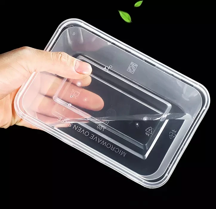 Clear take out pp soup bowl noodle disposable plastic restaurant round microwavable leakproof food grade containers with lid