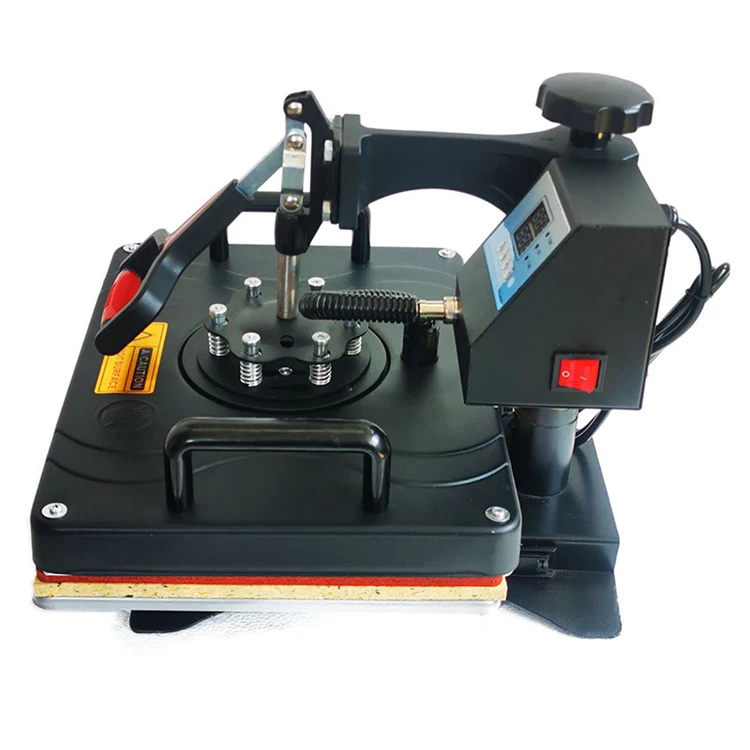 Custom t shirt heat transfer printer 5 in 1 combo sublimation press machine for hat mug plate bottle t-shirts