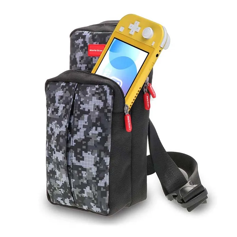 Portable Crossbody Storage Bag Game Accessories Organizer Portable Shoulder Bag Storage Backpack for Nintendo Switch Smartphone