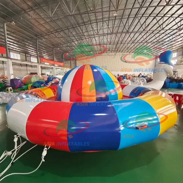 Summer Fun Inflatables Water Crazy Inflatable Towable Spinning Disco Water Boat for Sea Games