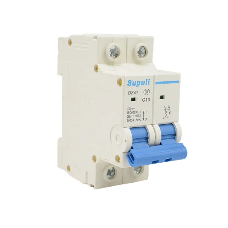 Low Price DZ47-63 AC Mcb 2P 10Amp 220-240Vac 4.5KA 6KA Mini Circuit Breaker