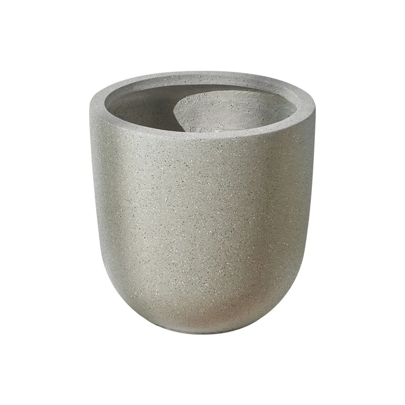 Large Diameter Magnesium Clay Flower Box Creative Simple Design Home Decor Outdoor Succulent Pot Cement Flowerpot Decoration