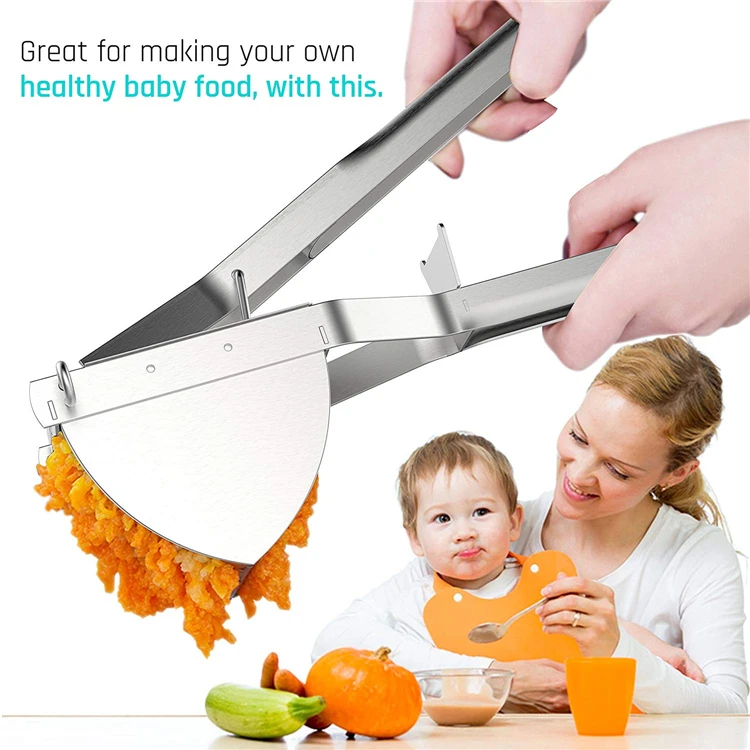 Heavy Duty Stainless Steel Potato Ricer Manual Masher For Potatoes, Fruits, Vegetables