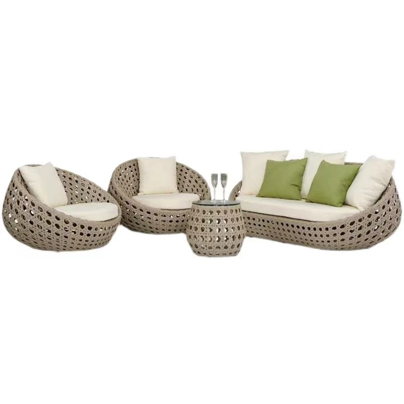 Patio outdoor  furniture Garden set plastic Resin Rattan Leisure Garden Sofa set