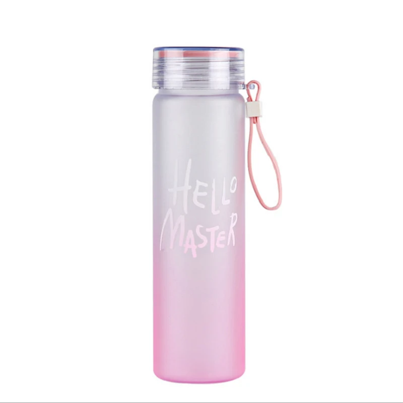 
460ML water bottle Plastic cups with lids and rope Sport bottle colourful portable Leakproof bottle for drinking Drinkware NEW 