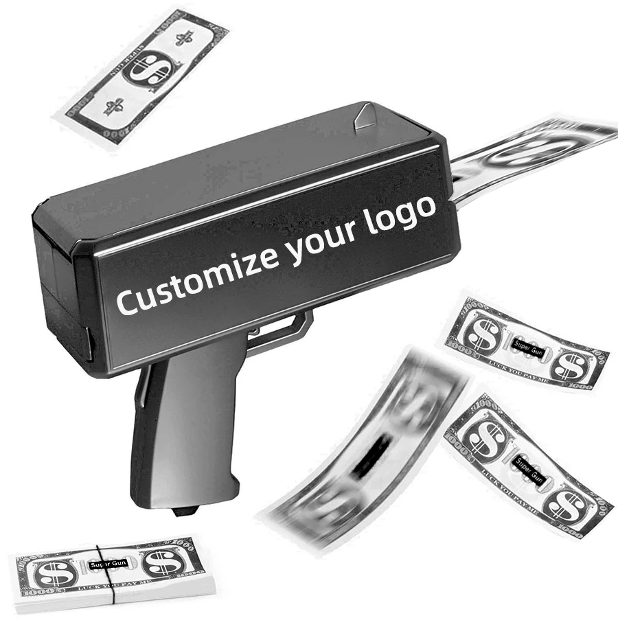 Kids Toys  Party Gifts Guns Gold Real Big Rain Gun Cash Shooting Games Funny Cash Spraying Money Gun Shooter