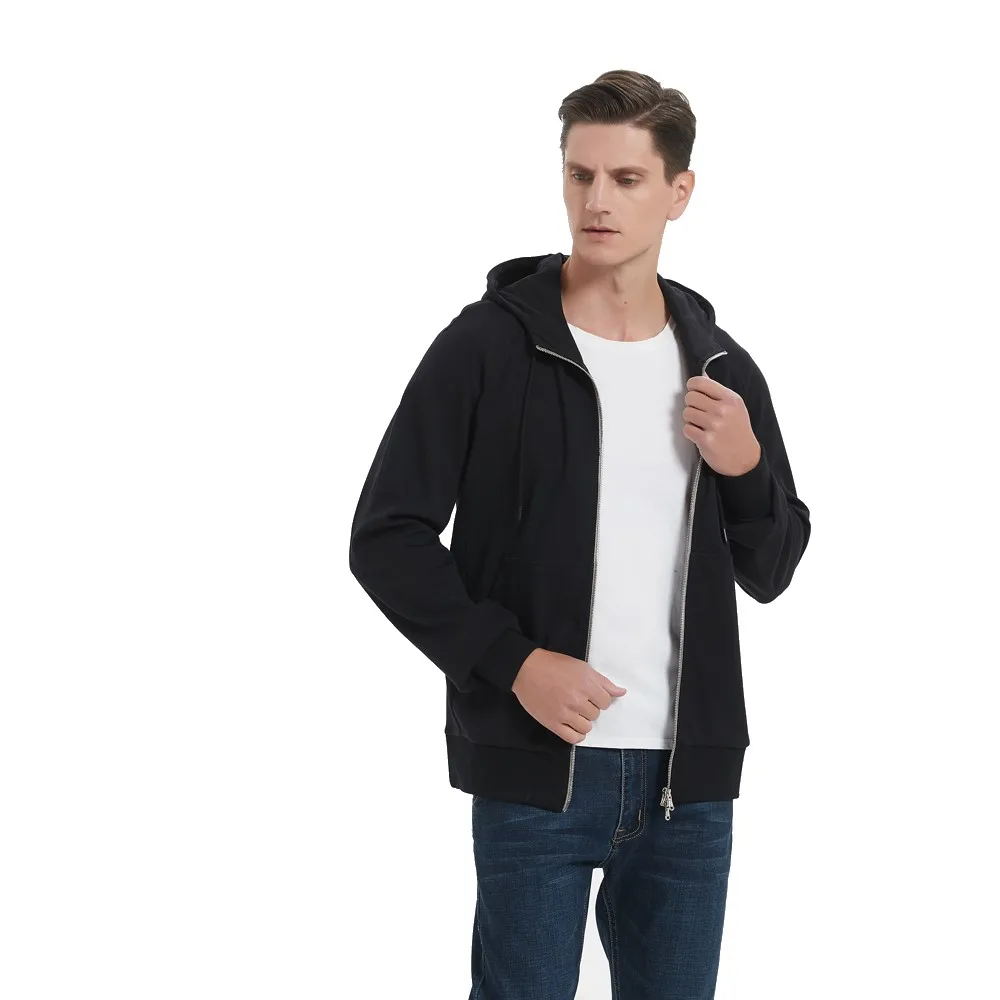 Anti EMR Shielding Sweatshirt Double Layers EMF Fabric, with Silver Shield Zipper, Provide Super Protection Hoodie
