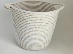 Household goods sorting basket Nordic simple elegant handle cotton rope storage basket