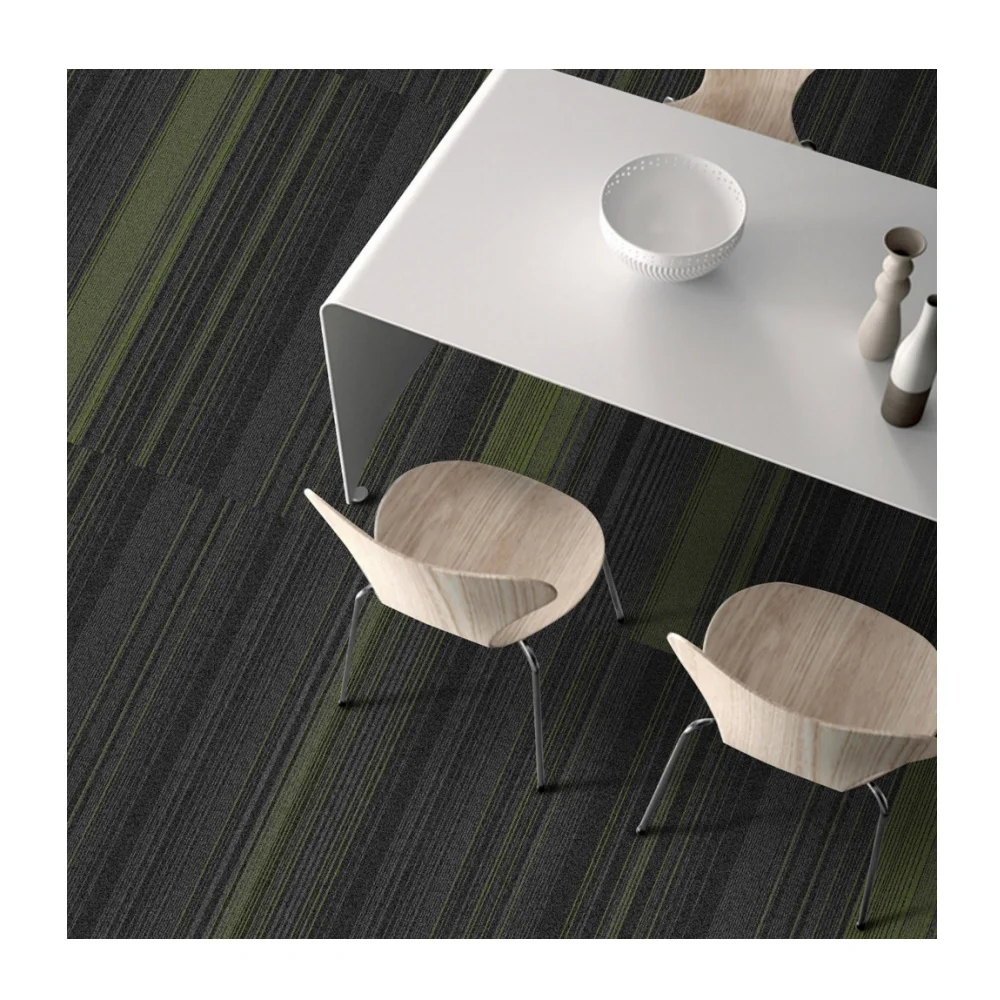2024 Kaili Luxury Hotel Carpet Commercial Office Wall-to-Wall Carpet Tiles Square PVC Floor Carpet 25x100