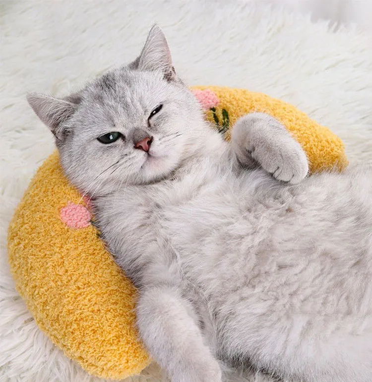 Custom easy clean durable toy pet Cushion U-shape pillow Dog Bed for cats