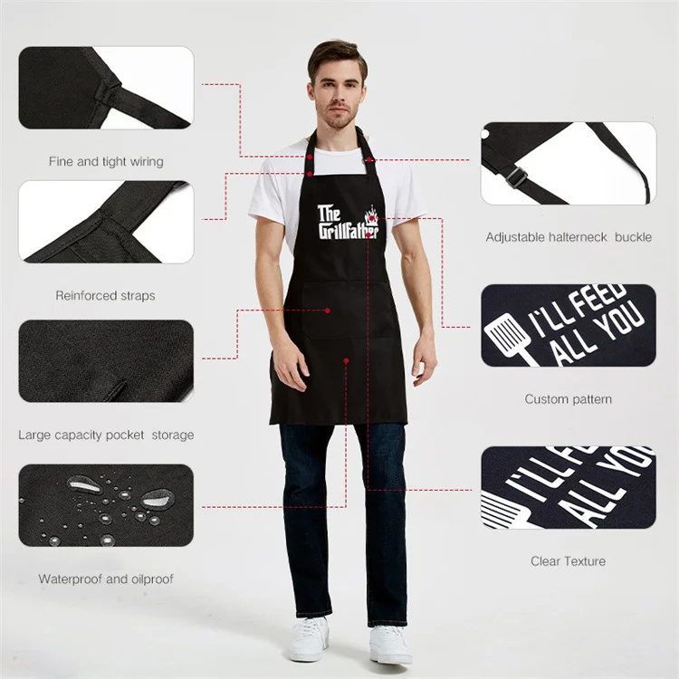 wholesale nail tech stylist girls blue cooking shef apron sublimation  blank custom logo grey aprons for different jobs