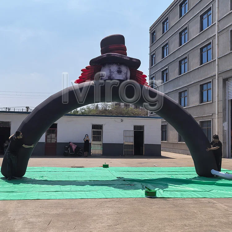 Customized Holiday Advertising Event Giant Inflatable Clown Archway Customized Clown Inflatable Halloween Arch